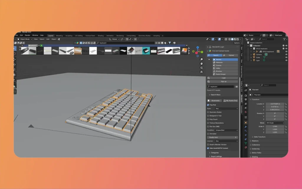 Motion graphics without Geometry Nodes