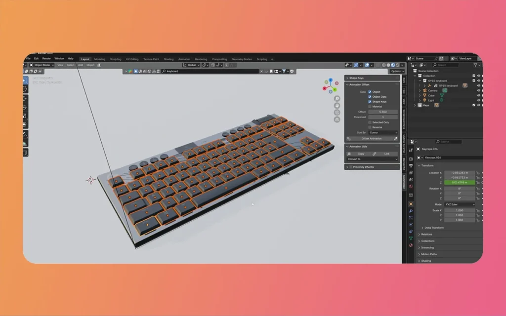 Motion graphics without Geometry Nodes