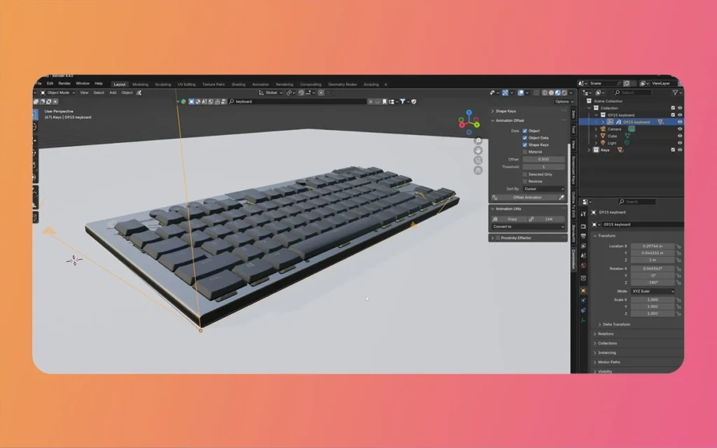Motion graphics without Geometry Nodes