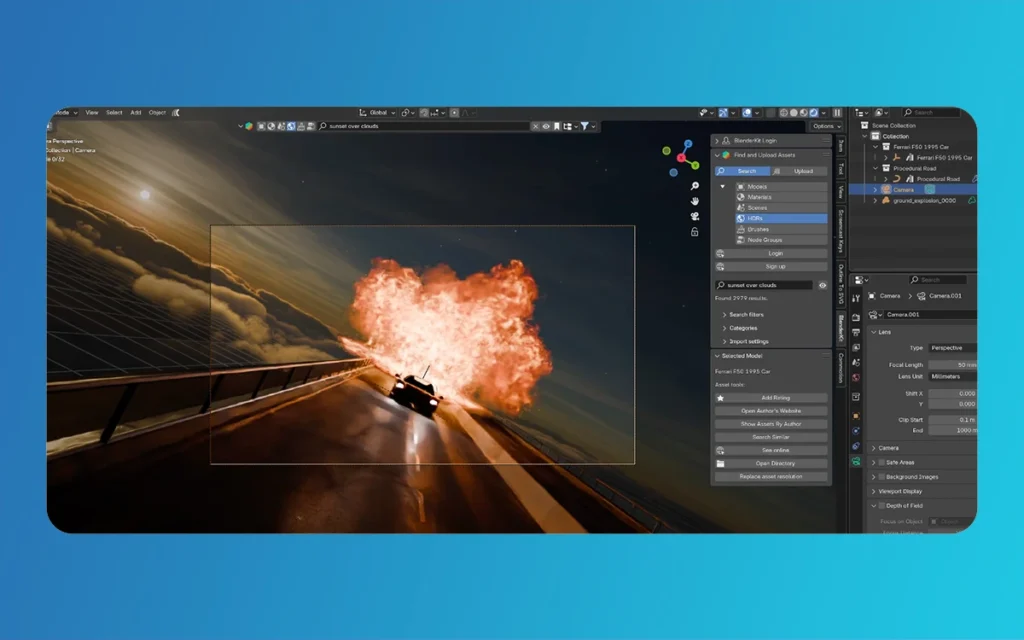 Cars Explosions Animation