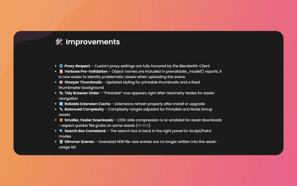 BlenderKit Release Notes 3.16.1