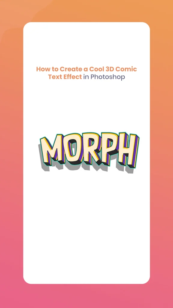 Cool 3D Comic Text Effect