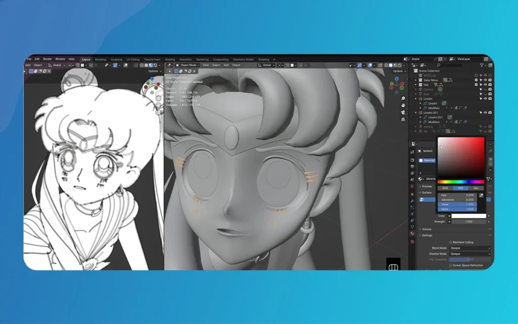 Hand Drawn Comic in Blender