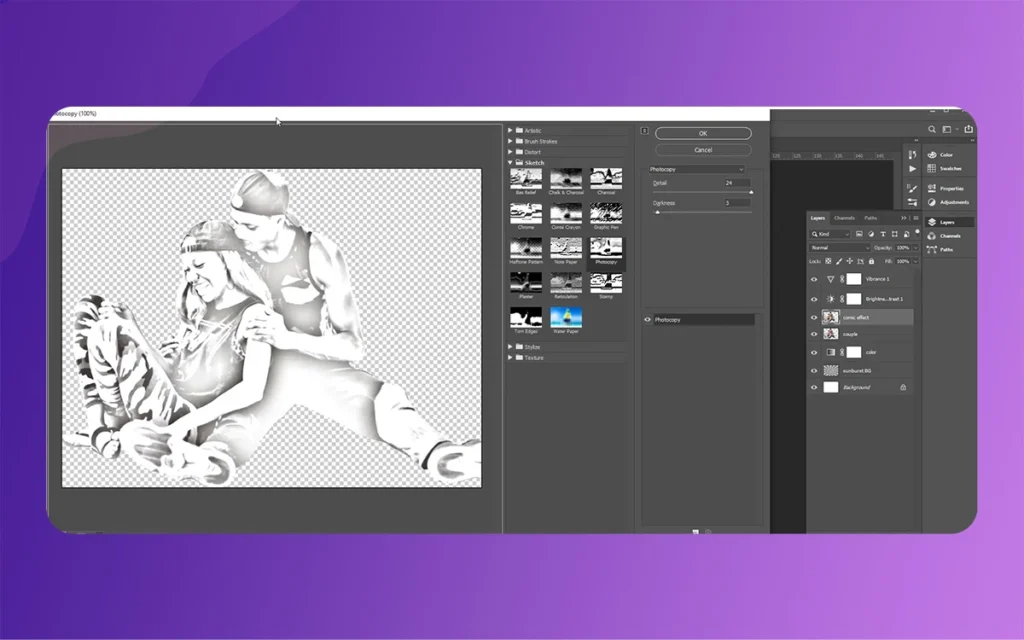 Photo into Comic Book Art