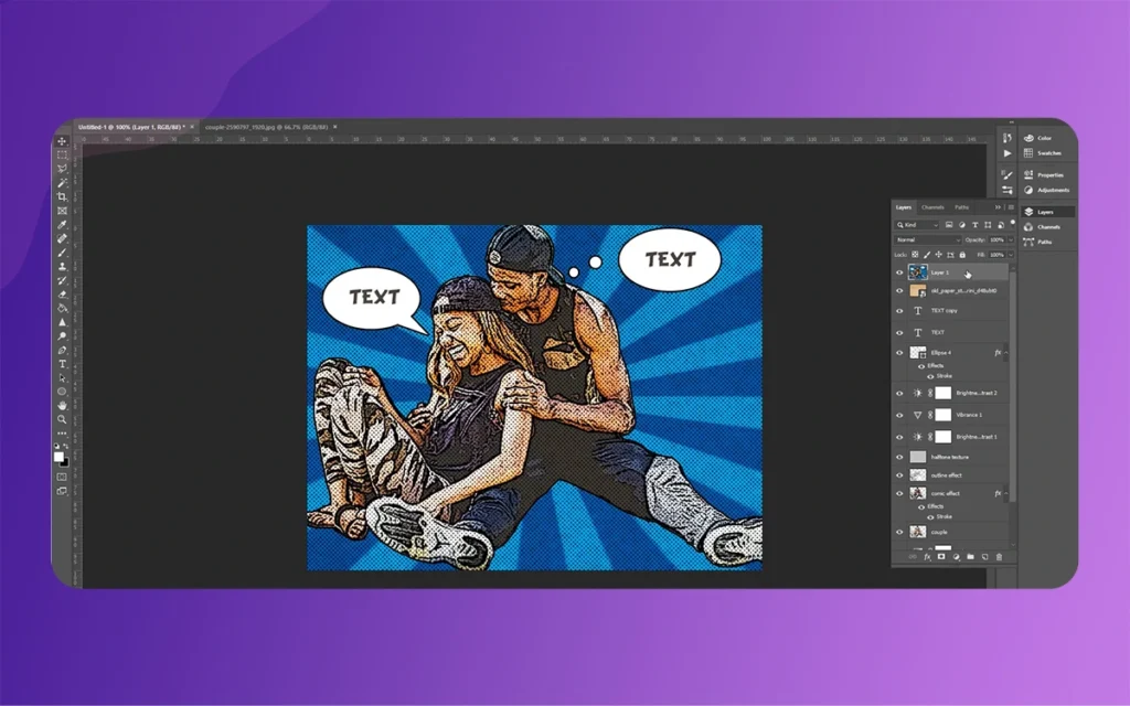 Photo into Comic Book Art