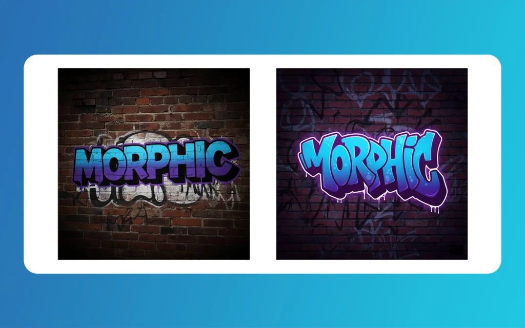 Graffiti Fonts Blue and Purple