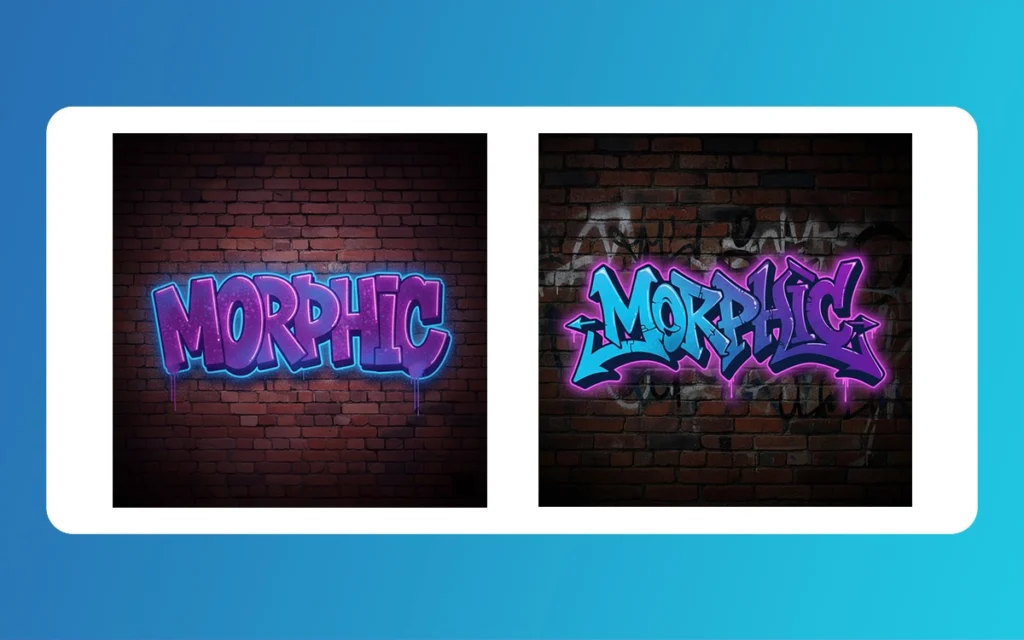 Graffiti Fonts Blue and Purple