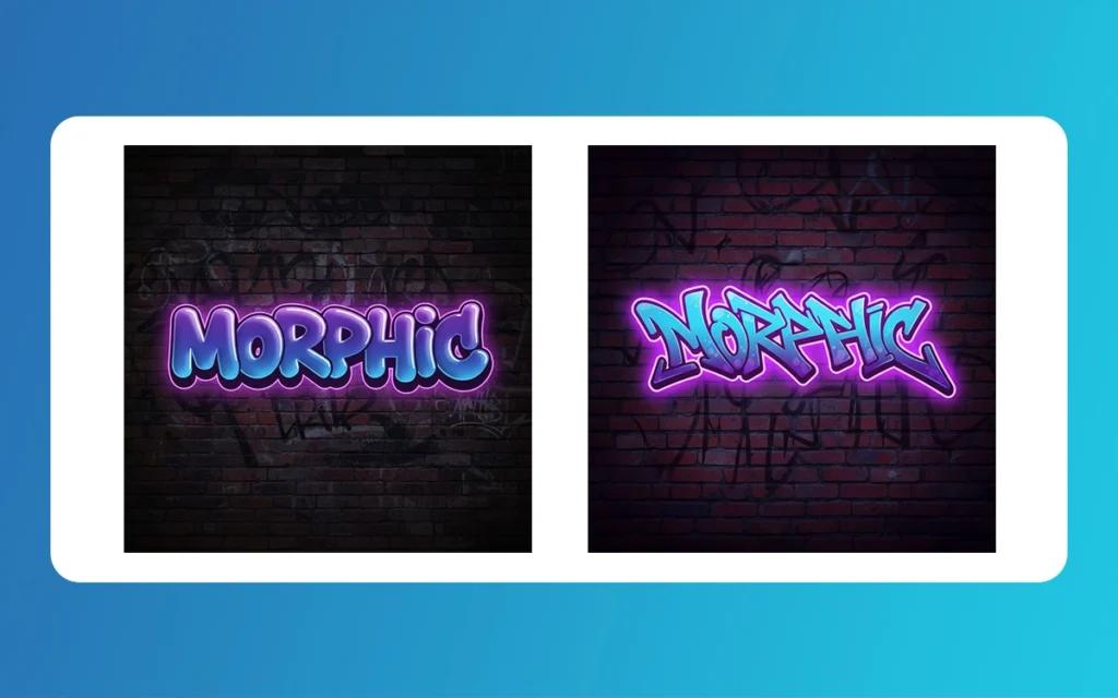 Graffiti Fonts Blue and Purple