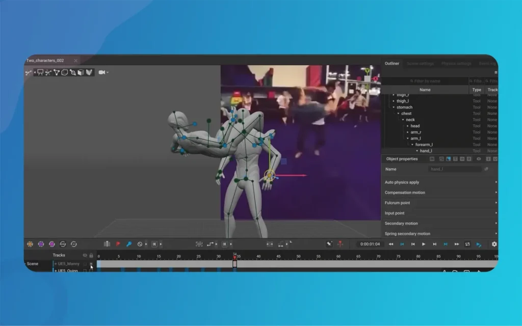Fight Animation Two People No Camera

