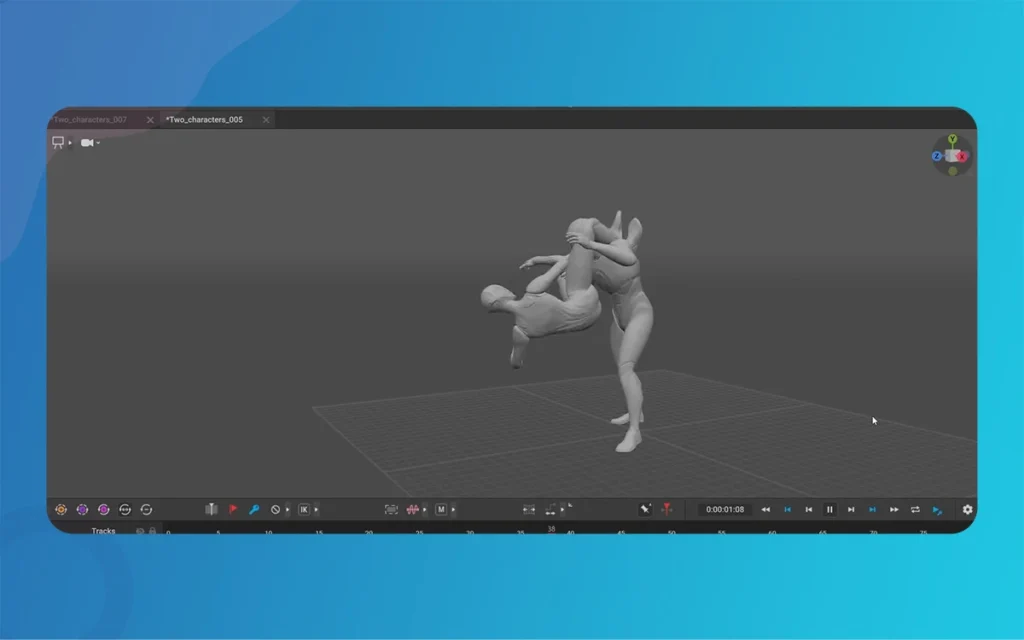 Fight Animation Two People No Camera
