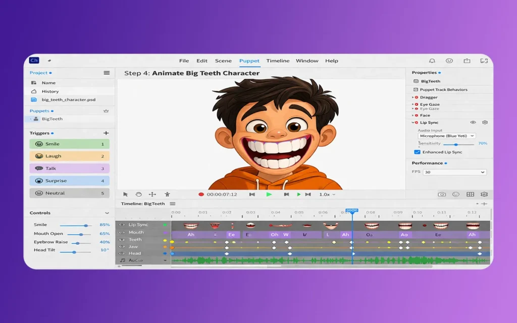 Cartoon Characters with Big Teeth