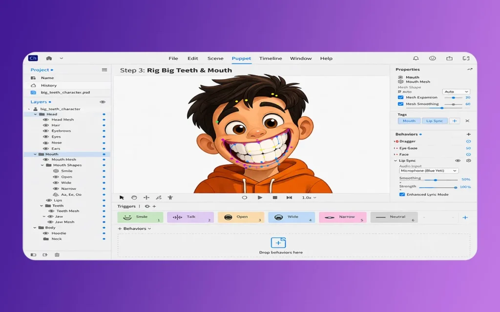 Cartoon Characters with Big Teeth