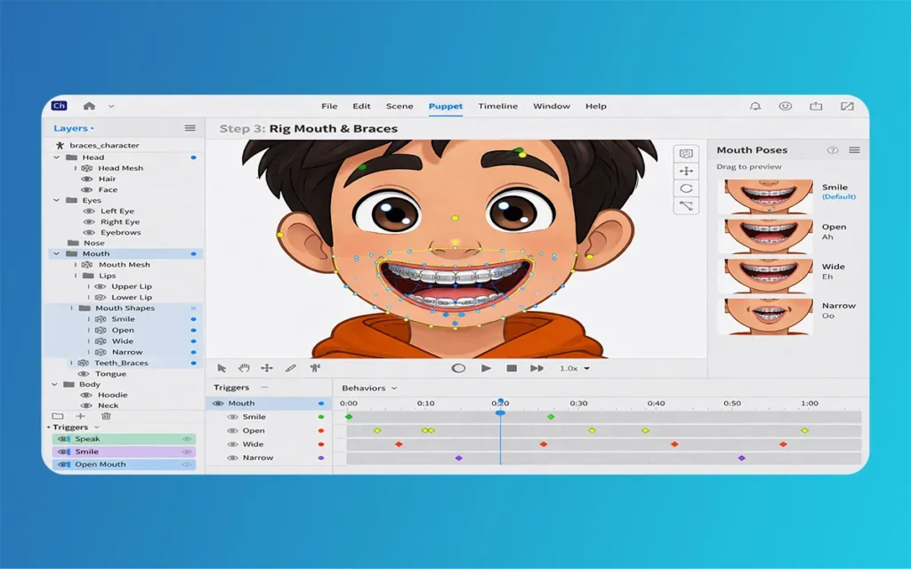 Cartoon Characters with Braces	