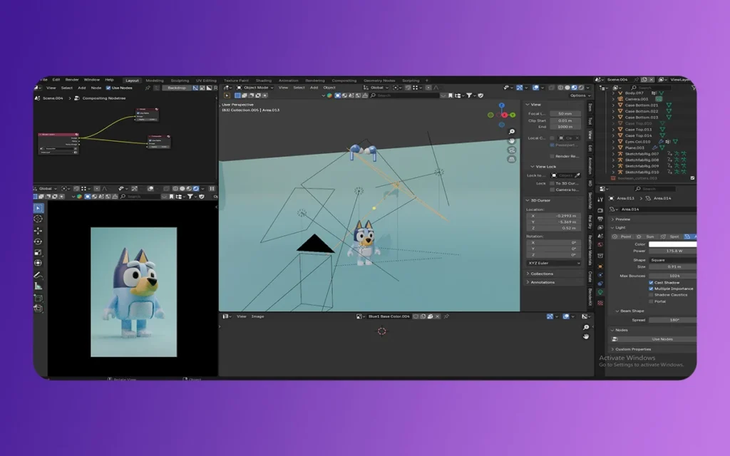 Blue Cartoon Characters