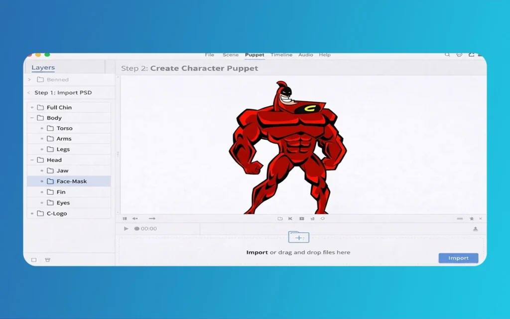 Long Chin Cartoon Characters