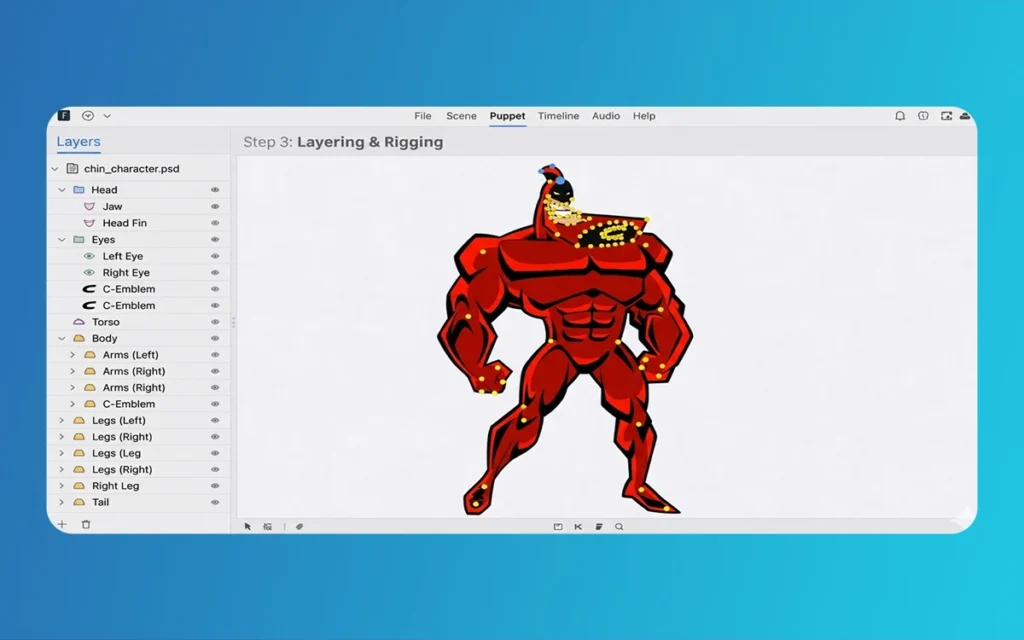 Long Chin Cartoon Characters